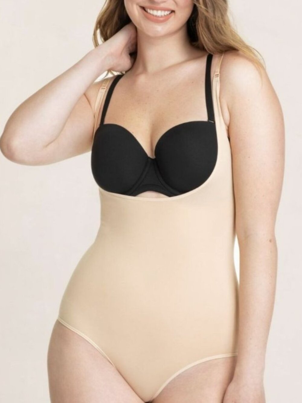 SHAPERMINT Women's‎ NWT Essentials Open Bust Bodysuit Shaper Panty | Size 2XL